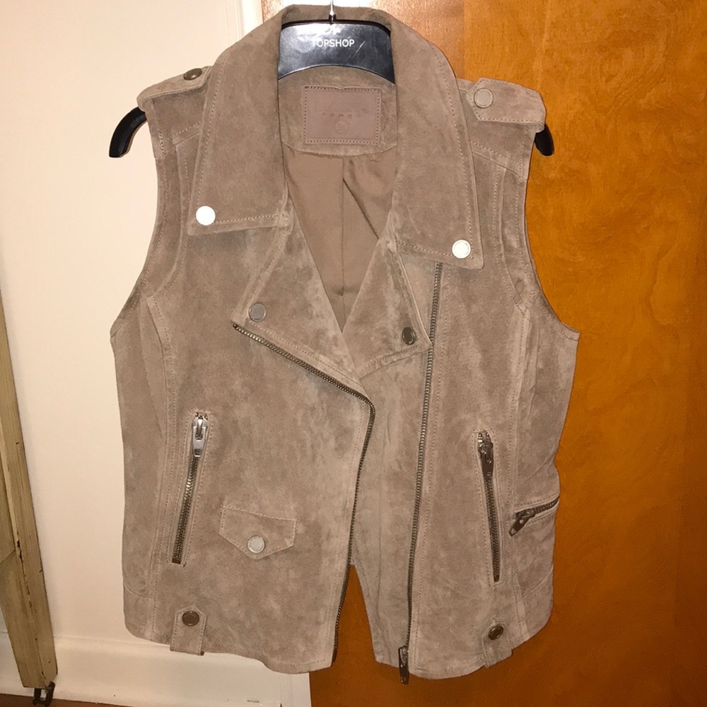 BlankNYC genuine suede moto vest